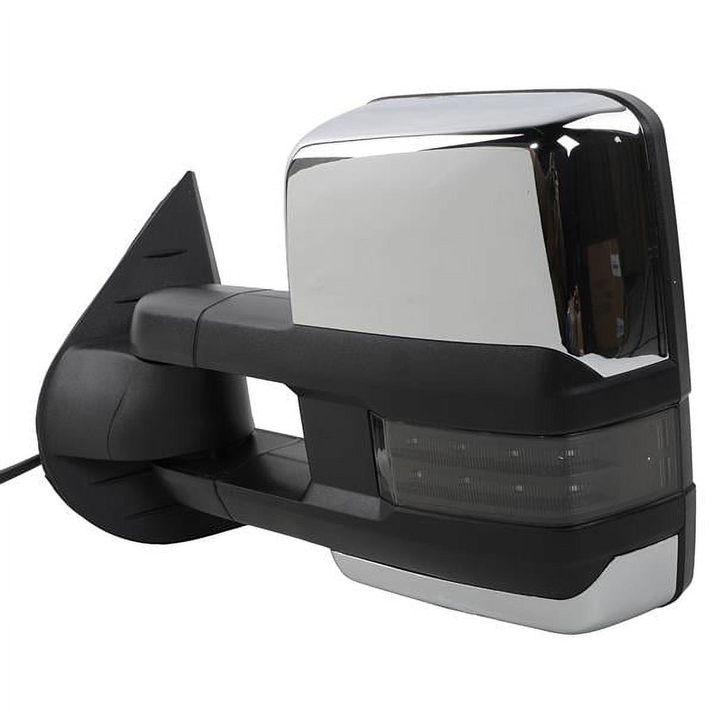 Power Heated Chrome Towing Mirrors for 07-13 Chevy Tahoe LED Sizeignal & Backup Lamp