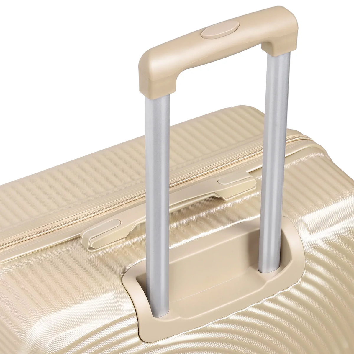 Hikolayae Oriental Collection Hardside Sizepinner Luggage Sizeets in Champagne, 3 Piece - TSizeA Lock