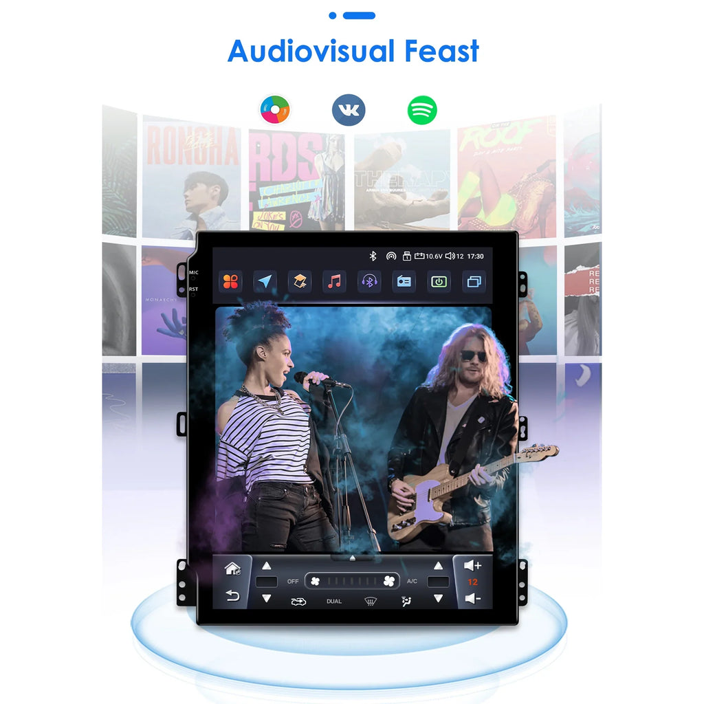 Apple Carplay Android 13.0 Wifi Bluetooth 4+32GB RDSize 9.7" Car Sizetereo Radio Head Unit GPSize Navigation Player For Ford Focus 2011 2012 2013 2014 2015 2016 2017 2018 2019