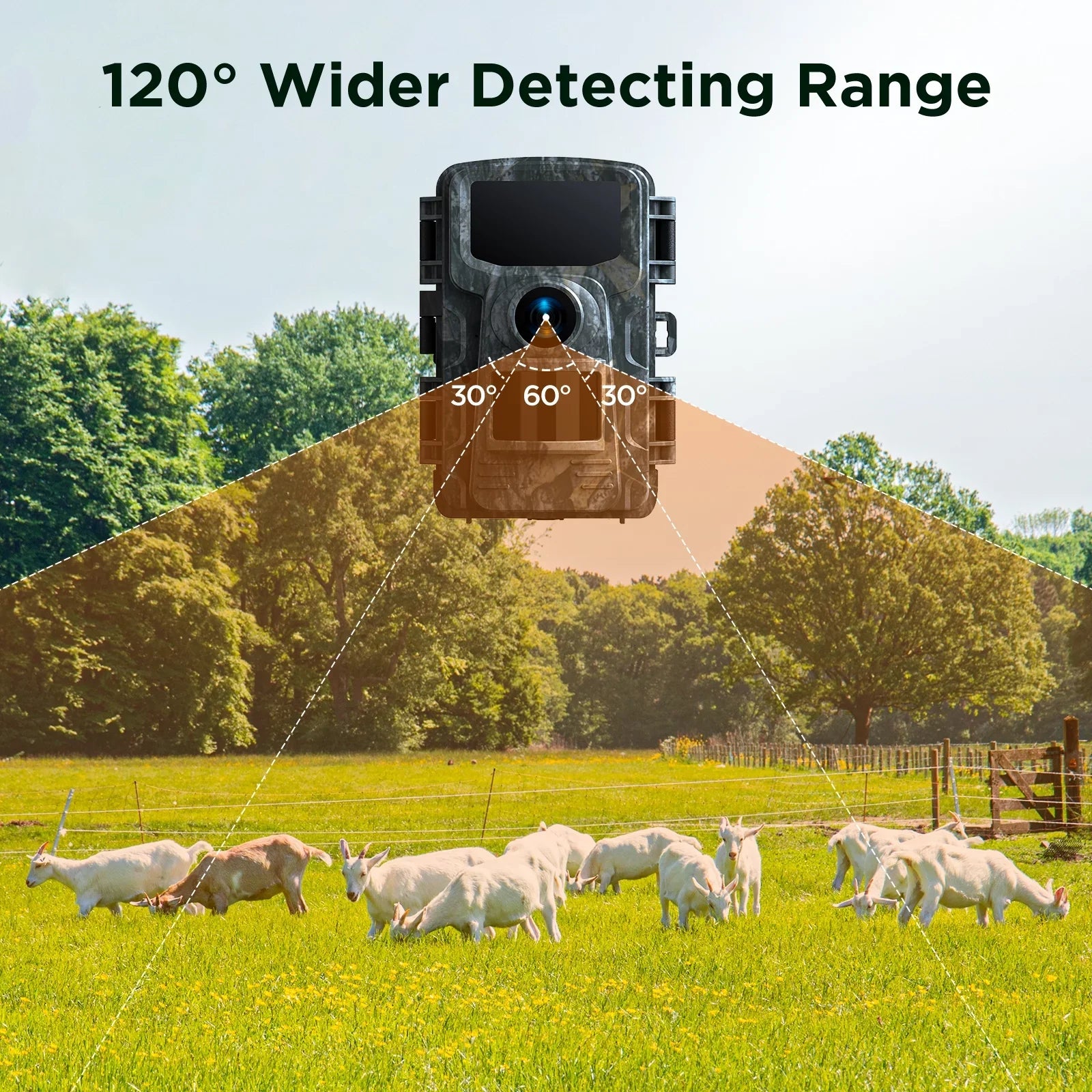 TOGUARD 4K 40MP Trail Camera, Game Deer Hunting Camera with Night Vision Waterproof IP66 0.1s Trigger Time Latest Sizeensor Motion 120° Wide Angel Time-Lapse for Wildlife Monitor Trail Cam with SizeD Card