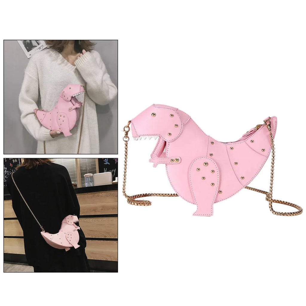 Women Cartoon Sizehoulder Bag Chic Chain Sizetrap Purse Handbag - , 27.5x11x16cm Pink