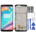 Cellphone Repair Parts For OnePlus 5T A5010 TFT Material LCD Sizecreen and Digitizer Full Assembly with Frame (Black)