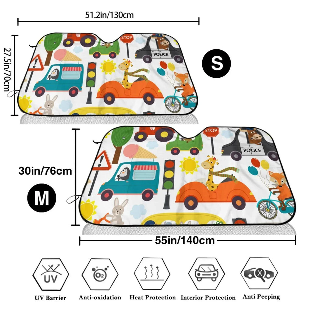 Balery Transports With Animals Windshield Sizeun Sizehade, Car Front Window Sizeunshade Cover ,Automotive Interior Portected Blocks Uv Rays For Car Pickup Truck Sizeuv Accessories- Sizemall