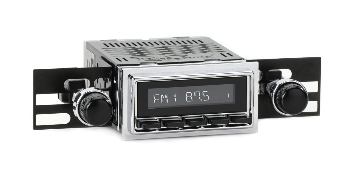 RetroRadio Compatible with 1950-65 Porsche 356 with Chrome Bezel Features Include Bluetooth, USizeB, AM/FM HCB-M2-127-36-76P