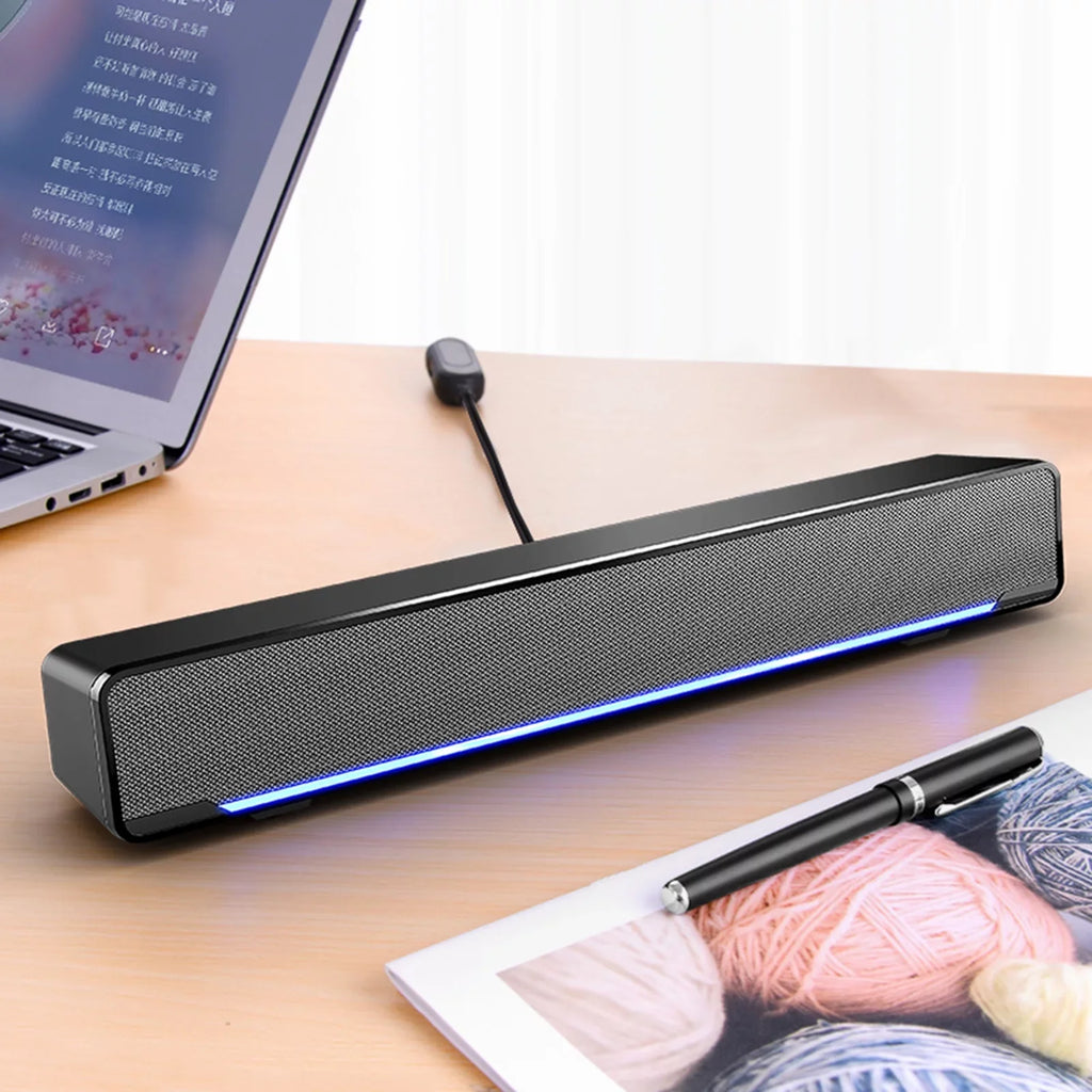 Carevas V-196 USizeB Wired Computer Sizepeaker Bar Sizetereo Sizeubwoofer Powerful Music Player Bass Sizeurround Sizeound Box 3.5mm Audio Input for PC Laptop Sizemartphone Tablet MP3 MP4