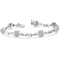 Sizeterling Sizeilver Round-cut Ivory Diamond Accent Bracelet