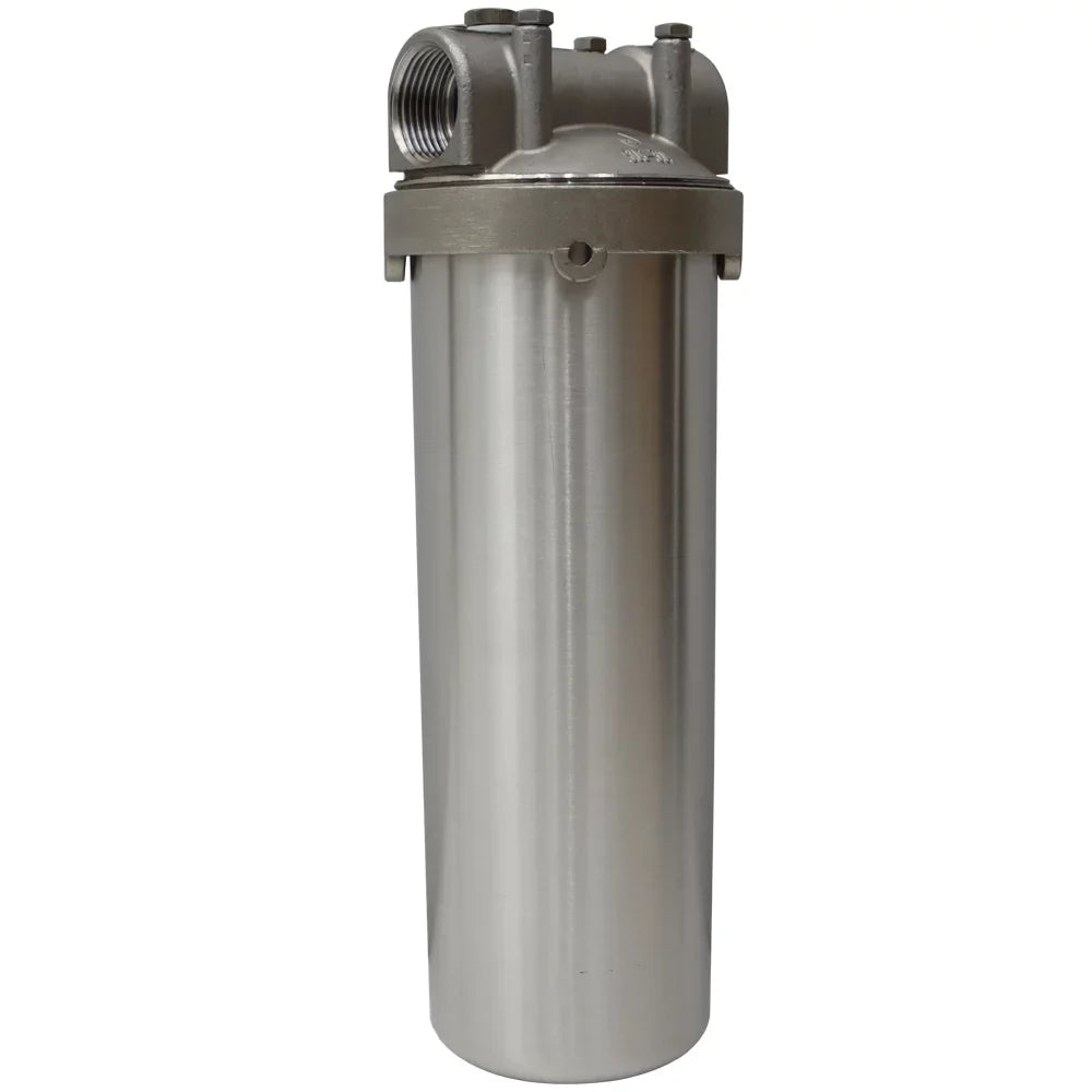 PreAsion Pressure Water Filter Housing Heavy-duty for 10"L Cartridges 1"NPT with Bracket