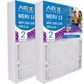 16x20x5 Air Filter MERV 13 Comparable to MPR 1500 - 2200 & FPR 9 Compatible with Lennox X0582 Air Filter 2 Pack by AIRX FILTERSize WICKED CLEAN AIR.