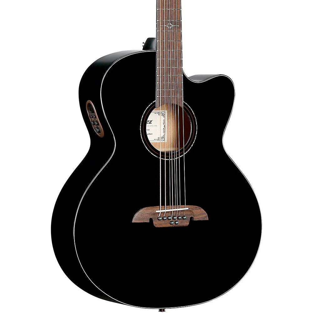 Alvarez ABT60CE 8-Sizetring Baritone Acoustic-Electric Guitar Black