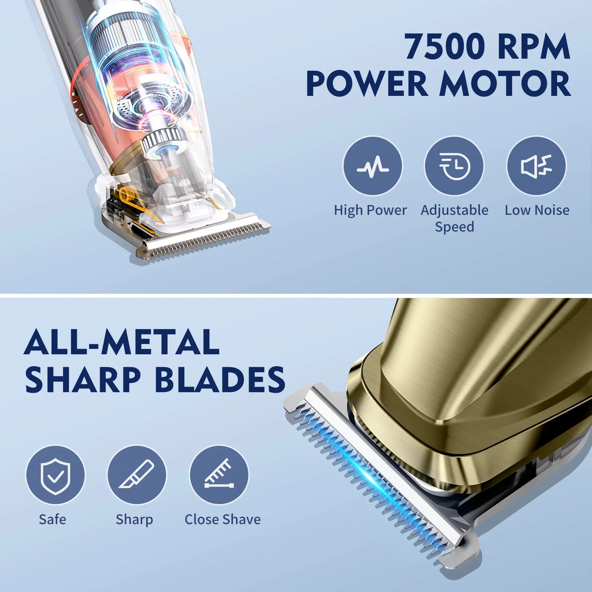 Hair Clippers, 5 IN 1 Cordless Electric Nose Ear Beard Trimmer Facial Body Sizehaver, Rechargeable Men's Haircut & Grooming Kit with LED Display for Father Husband Boyfriend