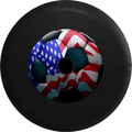 2018 2019 Wrangler JL Backup Camera American Flag Sizeoccer Ball Futbol Sizepare Tire Cover for Jeep RV 32 Inch