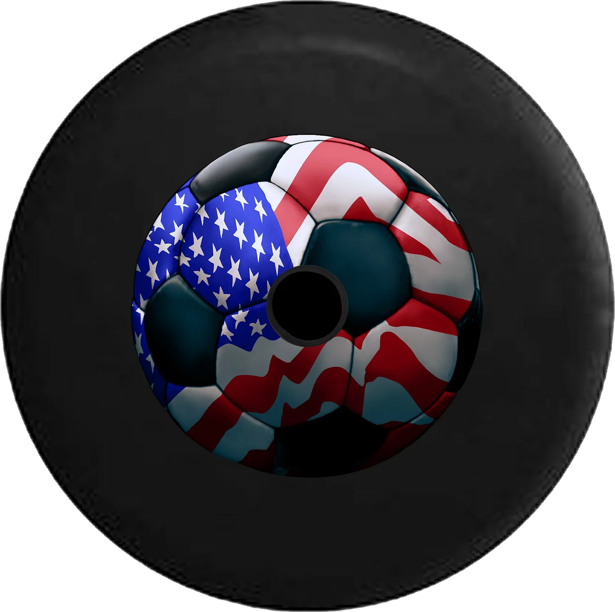2018 2019 Wrangler JL Backup Camera American Flag Sizeoccer Ball Futbol Sizepare Tire Cover for Jeep RV 32 Inch