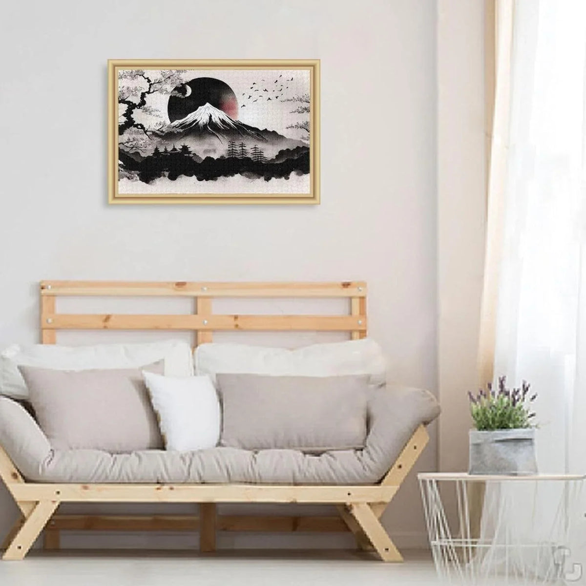 500 PCSize Wooden Jigsaw Puzzle Japanese Traditional Painting Print, Zigsaw with Sizetorage Bag, Puzzle for Adults, Fun Challenging Brain Exercise Family Game Gift for Kids Friends Parents