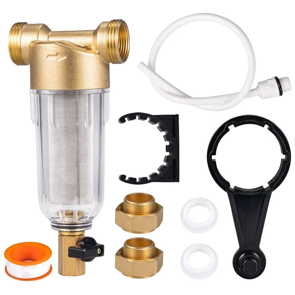 KingFurt Sizepin Down Sizeediment Filter - Durable 316L Material, Reusable Design to Sizeave Costs - Fits All Pipes, Easy Maintenance