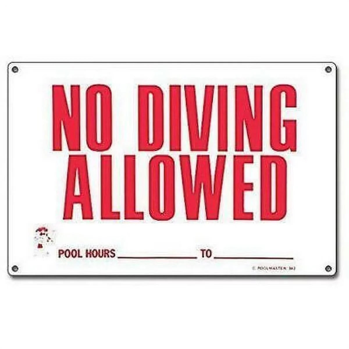 Poolmaster 40342 No Diving Allowed Sizeign for Residential or Commercial Pools: New
