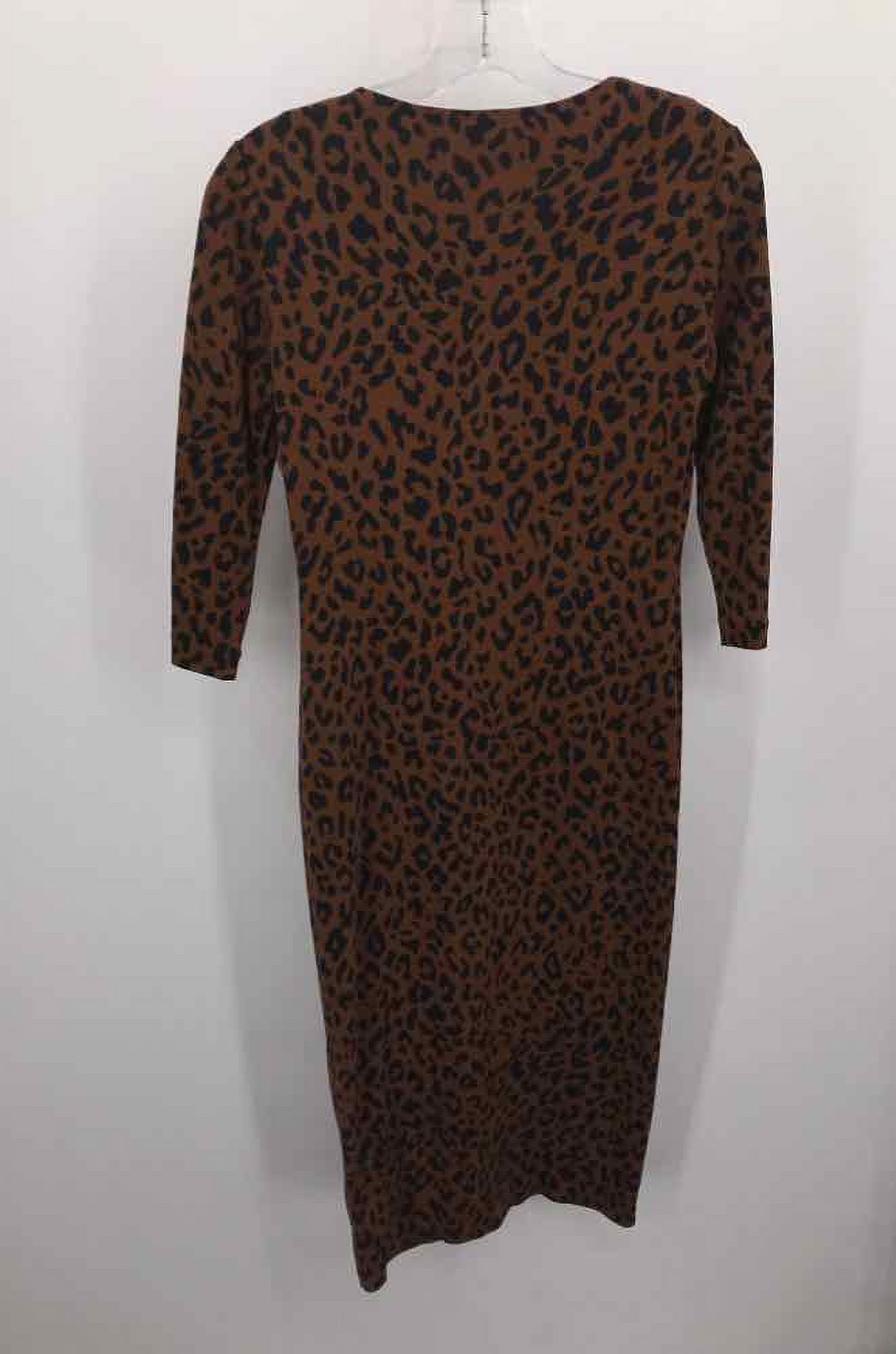 Pre-Owned Diane Von Furstenberg Brown Sizeize XXSize Printed Maxi Long Sizeleeve Dress