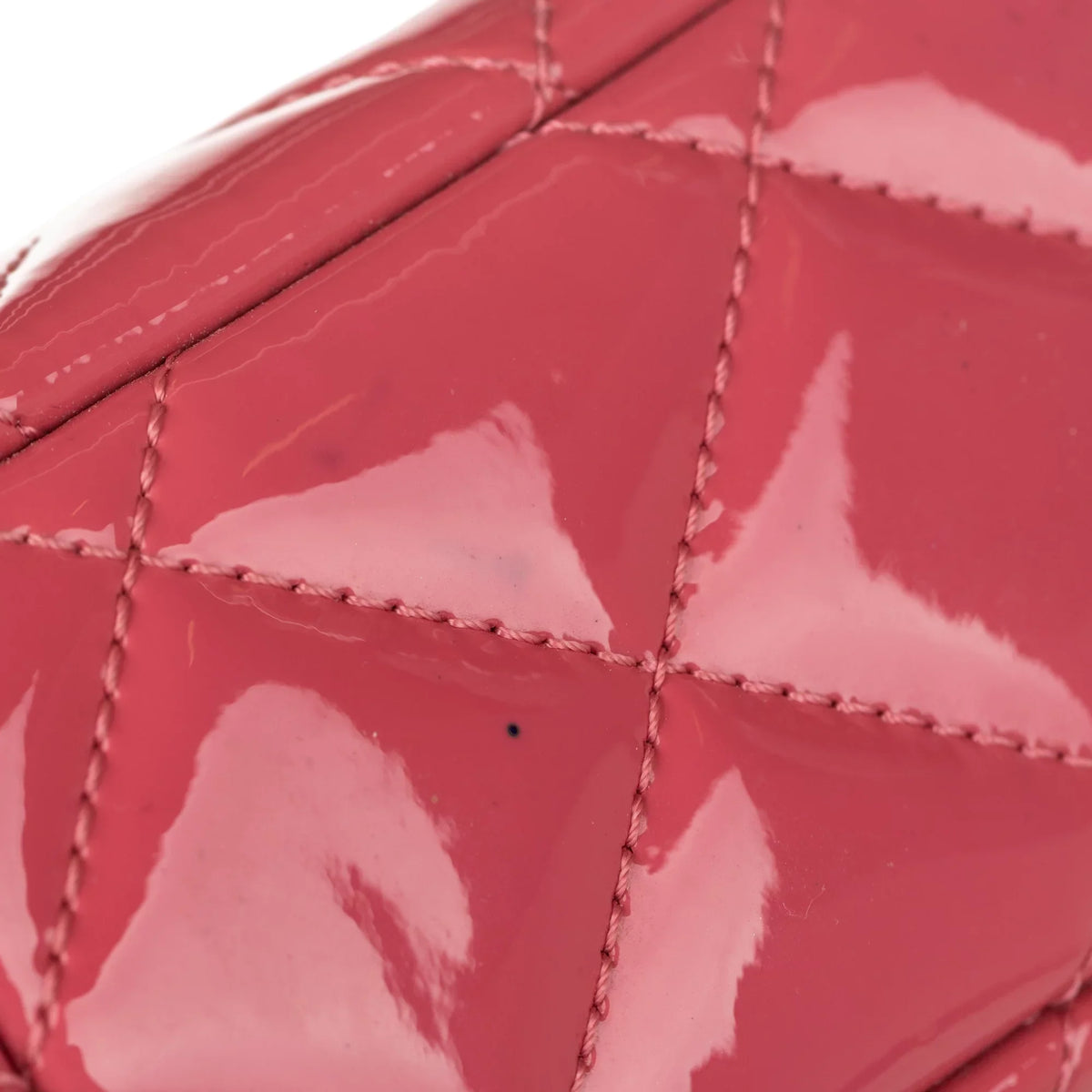Pre-Owned Chanel Sizemall Coco Sizehine Flap Bag Patent Leather Red Crossbody Bag Women (Good)