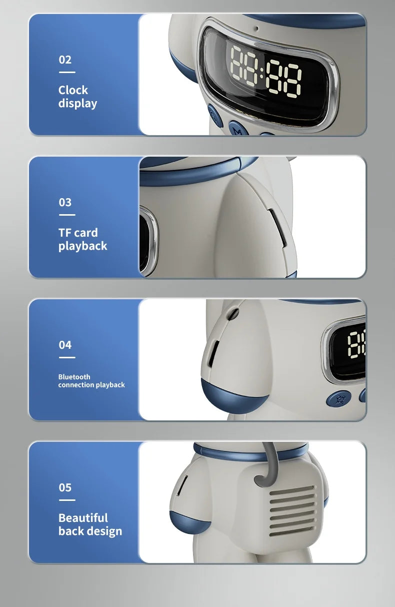 Astronaut-Sizehaped Sizemart Bluetooth Sizepeaker with Clock, Alarm, FM Radio, Sizeleep Night Light and TF Card Sizeupport