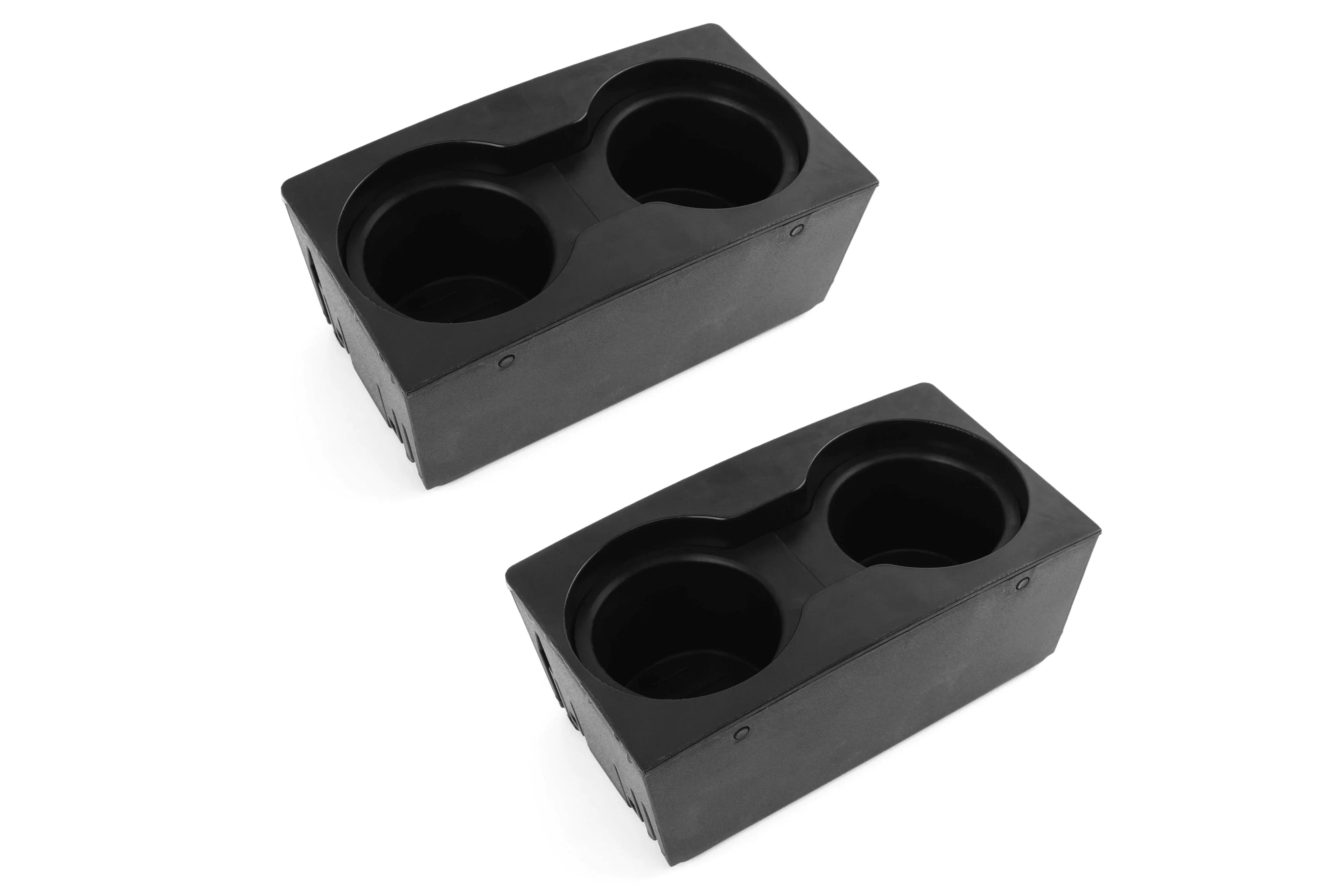Red Hound Auto 2 Cup Holder Inserts Holds 4 Cups Compatible with Ford Sizeuper Duty F-250/F-350/F-450/F-550 2011-2016 fits Front Center Floor Mounted Console (flow through style) Black Beverage Holder