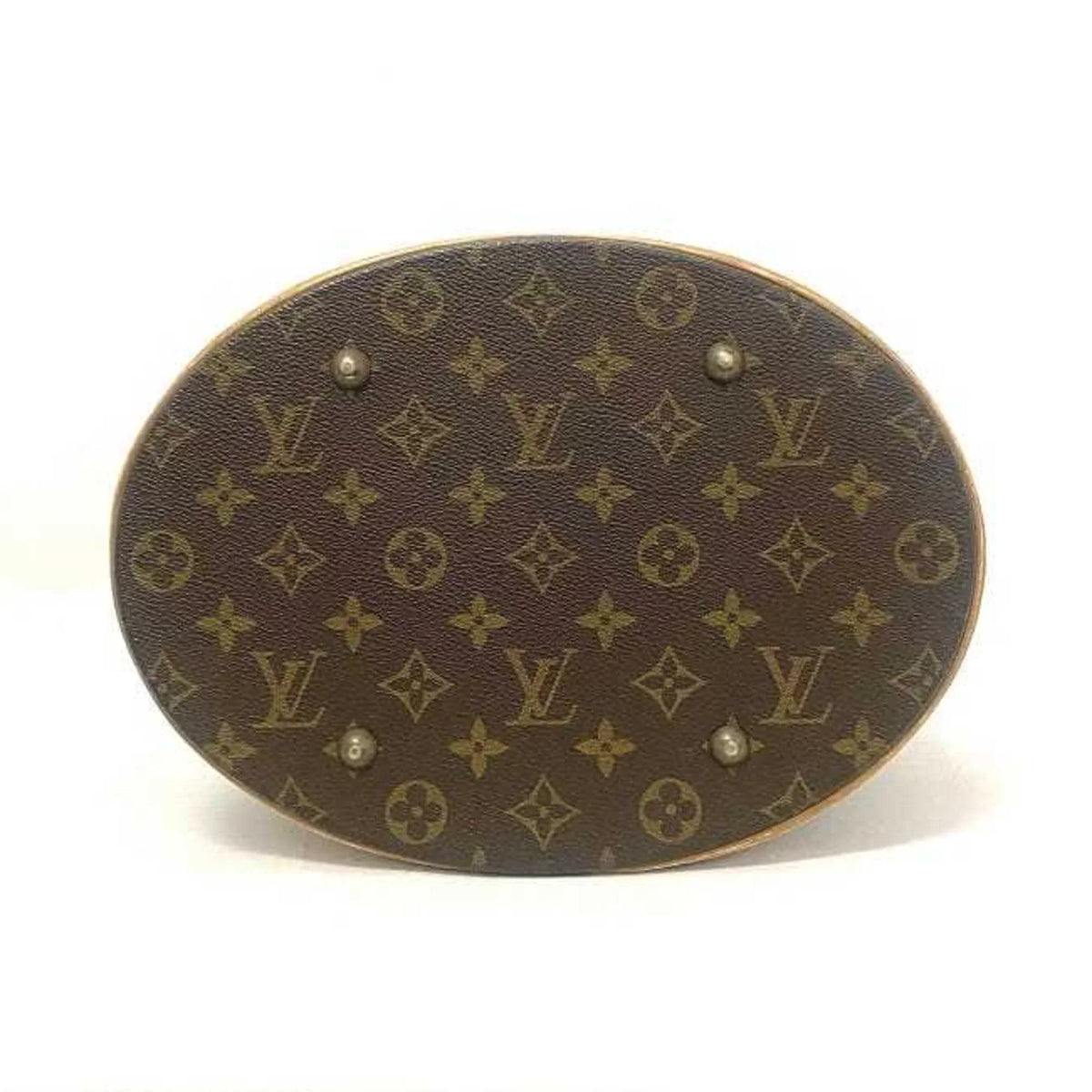 Pre-Owned Louis Vuitton Bucket GM Brown Monogram M42236 Canvas Nume Leather VI0914 LOUISize VUITTON Bag Women's (Fair)