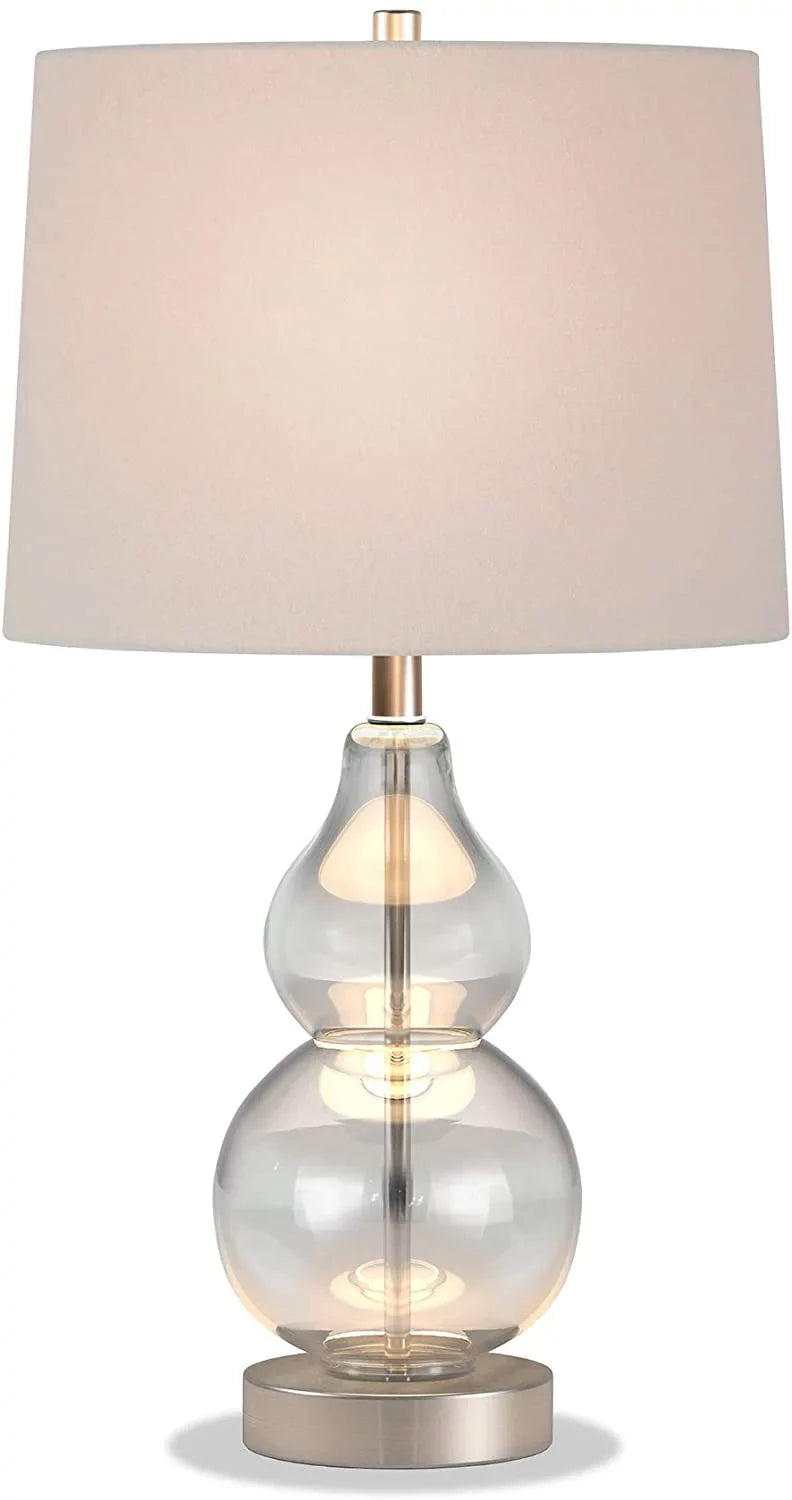 Evelyn&Zoe 21" Table Lamp with Ivory Drum Linen Sizehade