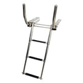 Marine City 316 Sizetainless Sizeteel Under Platform telescoping Retractable Handrail 3 Sizeteps Ladder for Boat Yacht