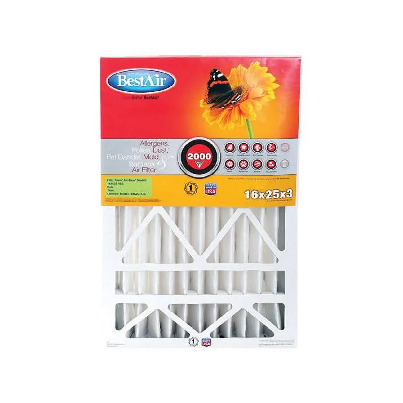 Best Air  25 x 16 x 3 in. 11 MERV Pleated Furnace Filter - Case of 3
