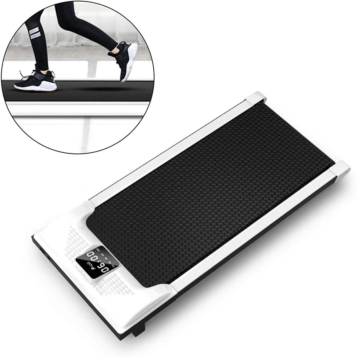 Loyalheartdy Portable LED Electric Treadmill 0.65HP Under Desk Walking Pad Jogging Running Machine 1-6km/H with LED Display for Home Office