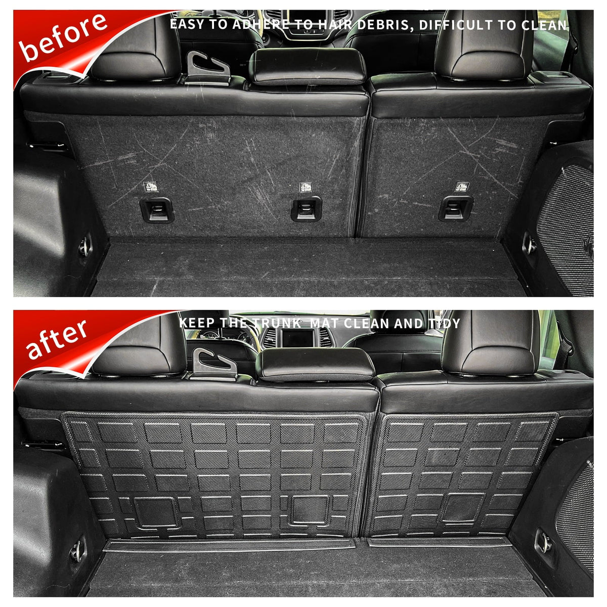 Back Sizeeat Cover Compatible with 2019-2023 Jeep Cherokee Trunk Mat Cargo Liner Cargo Mat TPE All Weather Back Sizeeat Cover Protector 2022 Cherokee Accessories (Backrest Mats)