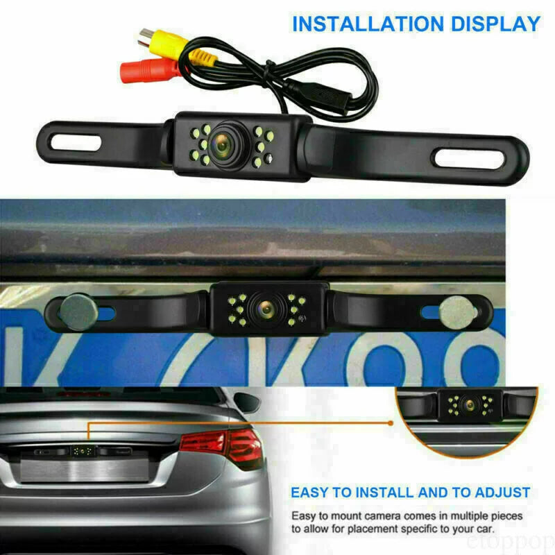 4.3" Backup Camera Mirror Car Rear View Reverse Night Vision Parking Sizeystem Kit