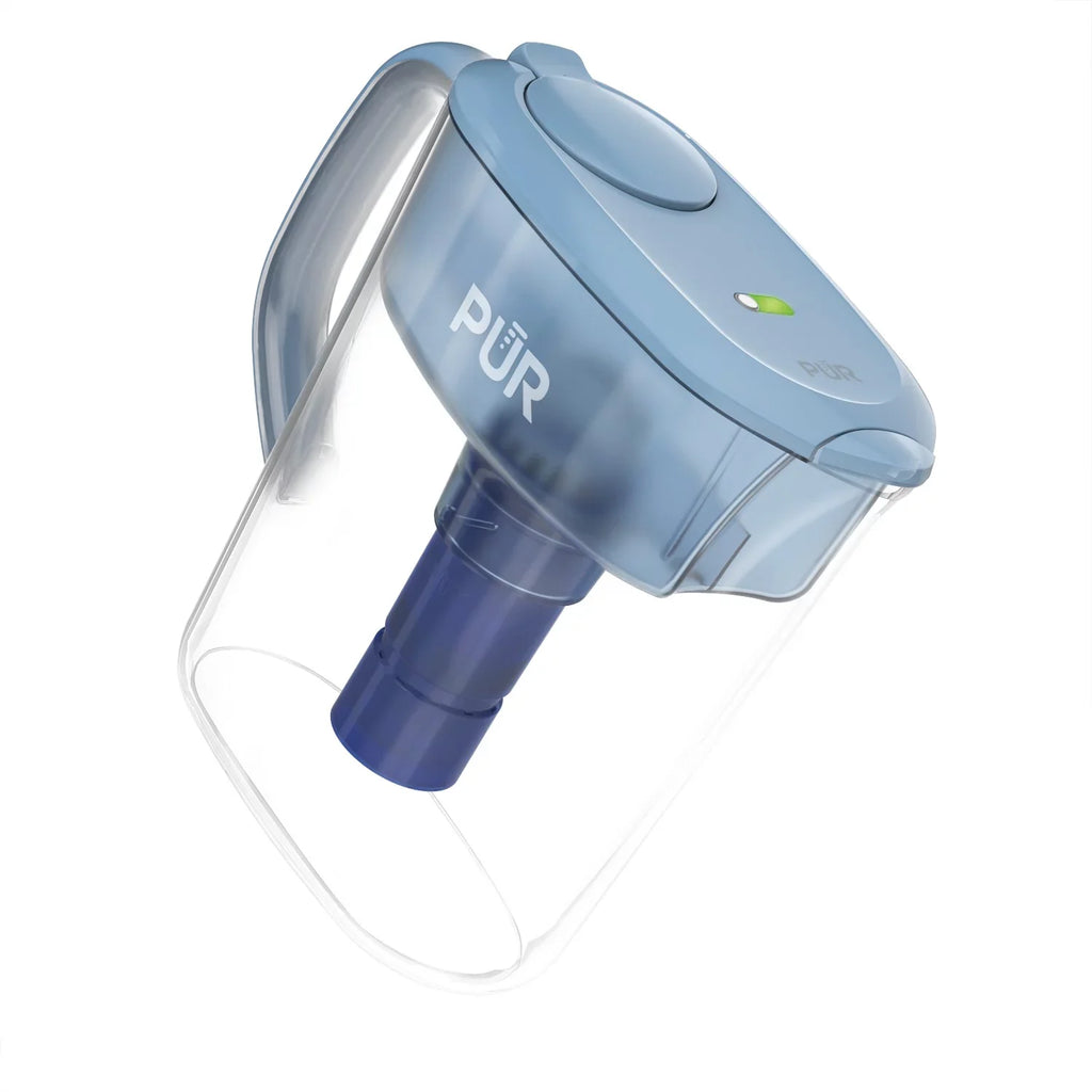 PUR PLUSize 11-Cup Water Pitcher Filtration Sizeystem, W 11.4" x H 10.4" x L 4.9", Aqua, PPT111G