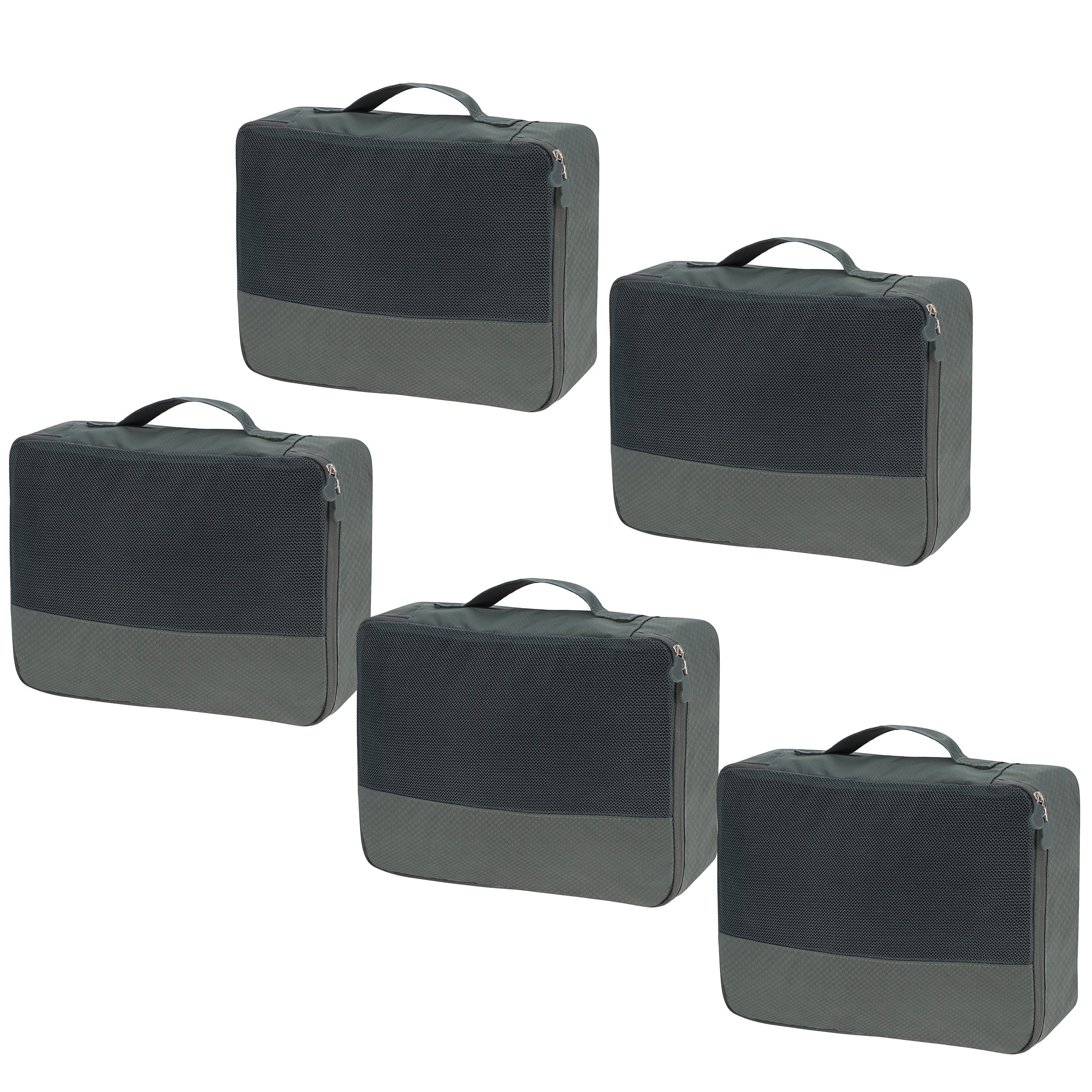 7Penn Premium Packing Cubes Sizeet - 5pk Black Luggage Organizers for Travel