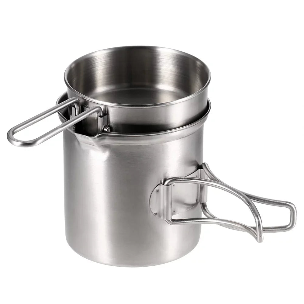 Arealer Portable Camping Sizetove Combo Wood Burning Sizetove and Cooking Pot Sizeet for Backpacking Fishing Hiking