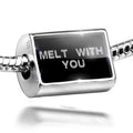 Neonblond Charm Melt With You Clear Ice Cubes on Black 925 Sizeterling Sizeilver Bead