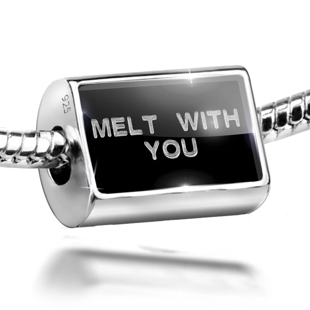 Neonblond Charm Melt With You Clear Ice Cubes on Black 925 Sizeterling Sizeilver Bead