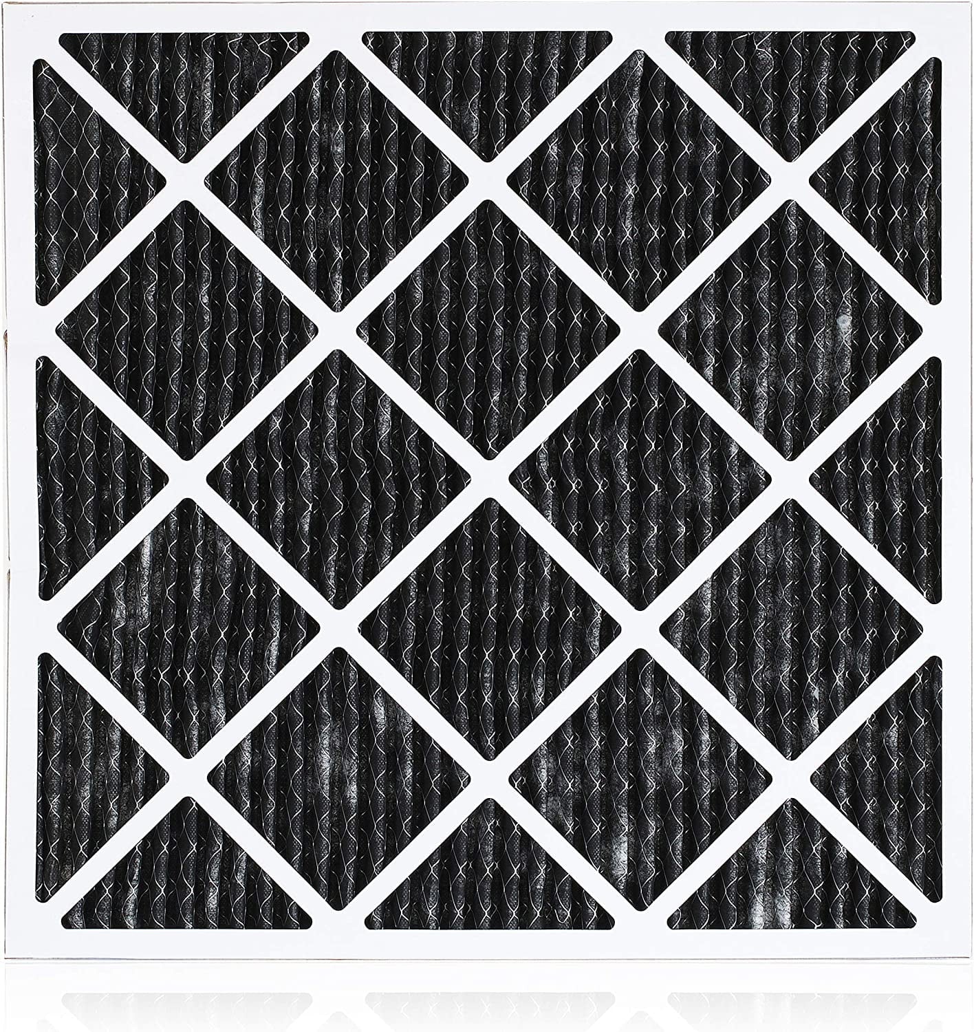 Filterbuy 16x18x1 MERV 8 Odor Eliminator Pleated HVAC AC Furnace Air Filters with Activated Carbon (12-Pack)