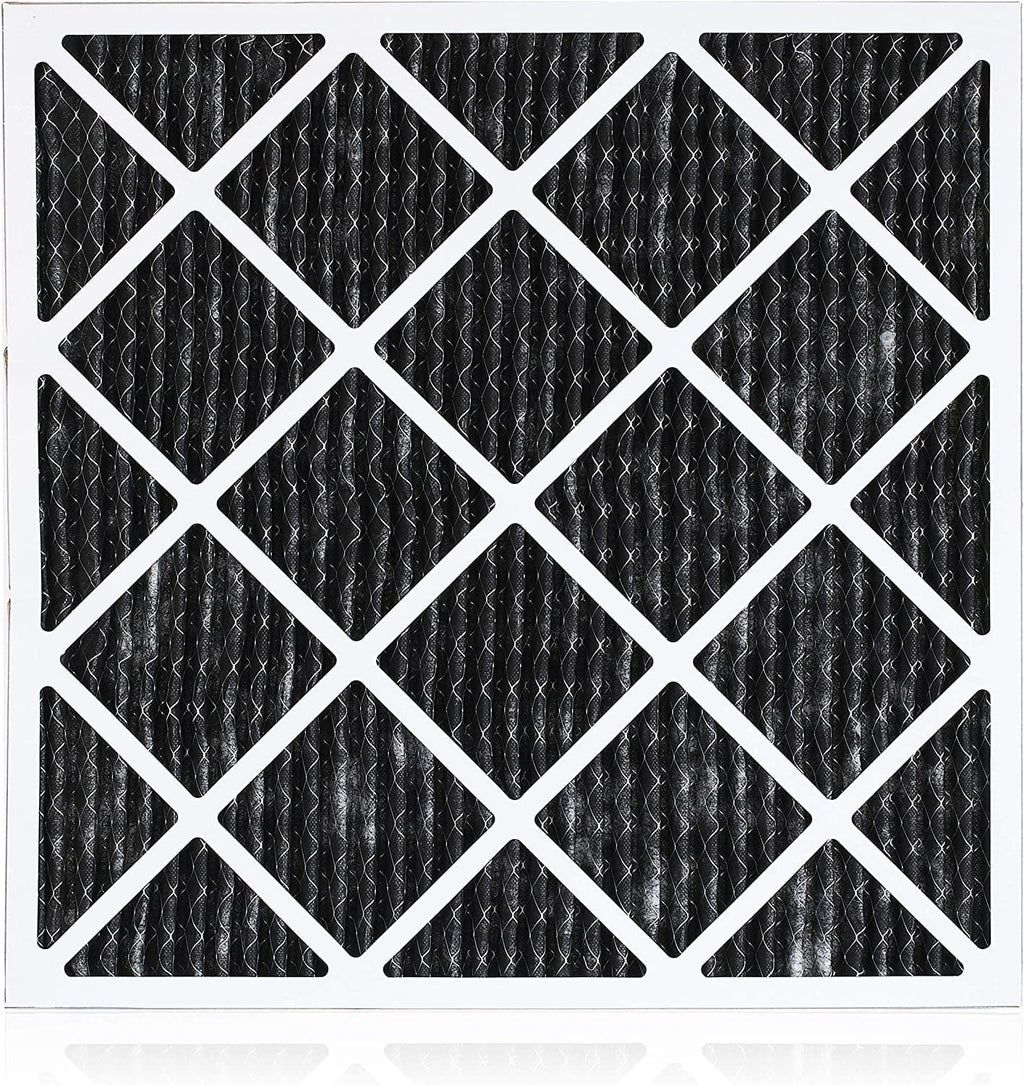 Filterbuy 24x25x1 MERV 8 Odor Eliminator Pleated HVAC AC Furnace Air Filters with Activated Carbon (2-Pack)