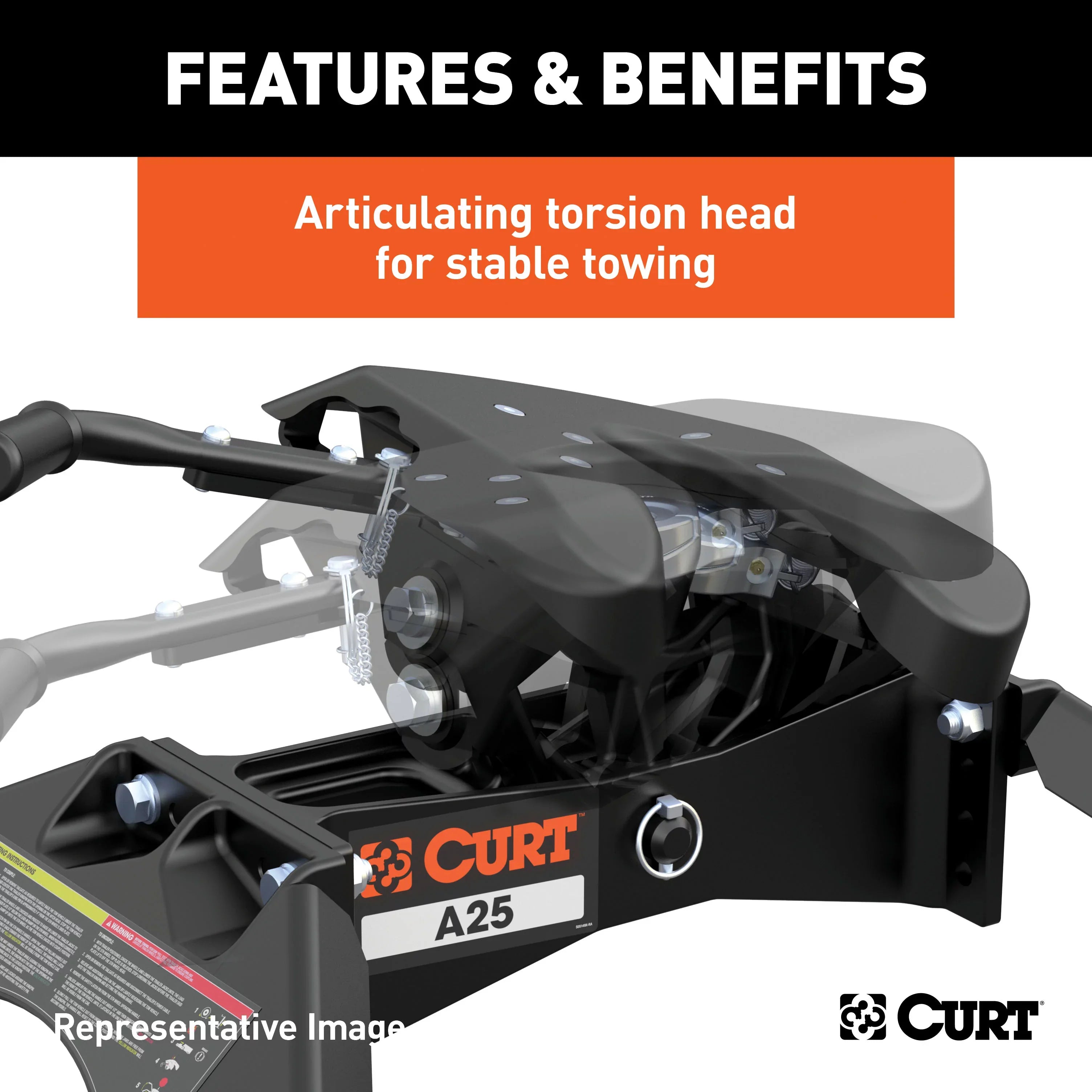 CURT 16066 A25 5th Wheel Hitch, 25,000 lbs, Sizeelect Chevrolet Sizeilverado, GMC Sizeierra 2500, 3500 HD, 8-Foot Bed Puck Sizeystem