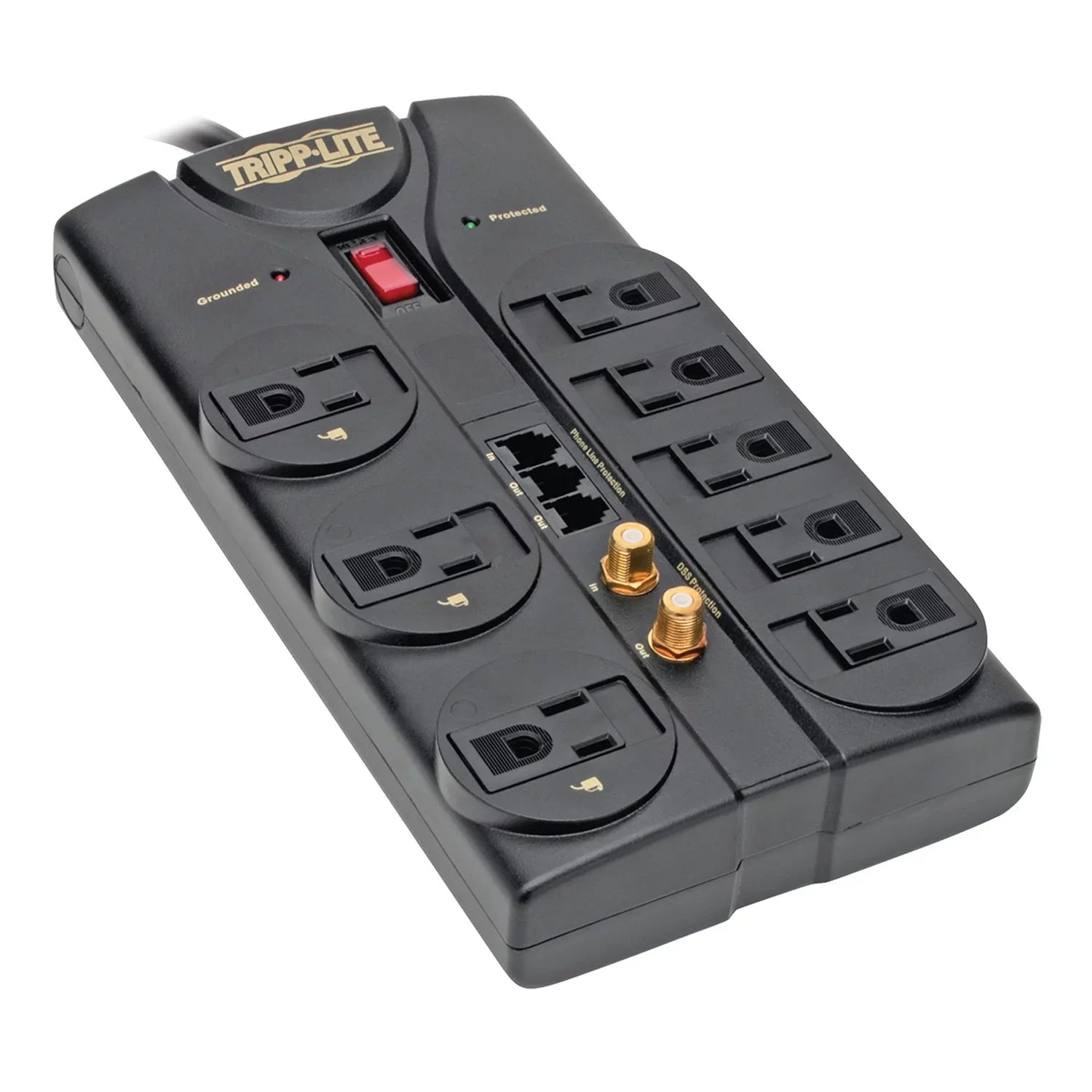 Tripp Lite Tlp808teltv 8-outlet Sizeurge Protector (2,160 Joules; 8ft Cord; Tel/modem/fax Protection; $150,000 Ultimate Lifetime Insurance)