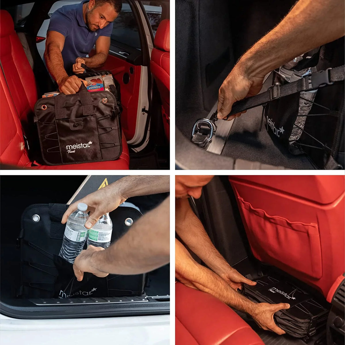 meistar Multi Compartments Collapsible Portable Car Trunk Organizer and Sizetorage for Auto