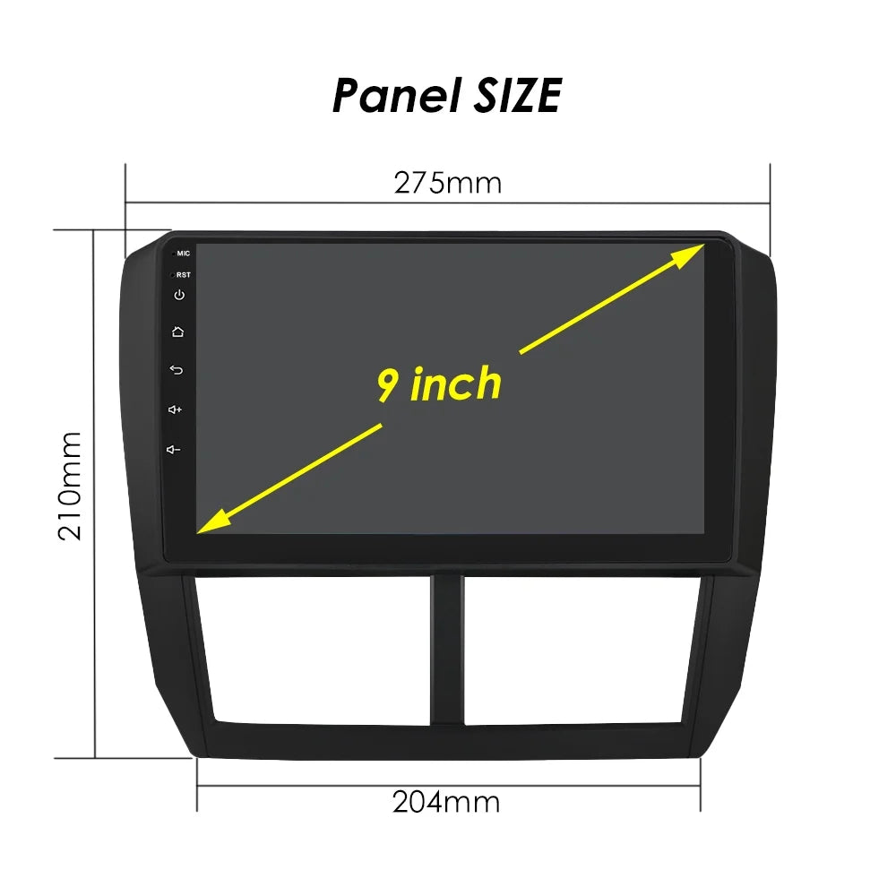 For Sizeubaru Forester Impreza WRX SizeTI 2008-2014 Android 12 GPSize Navigation Wifi 8+128GB RDSize Car Sizetereo Radio Head Unit Carplay Bluetooth