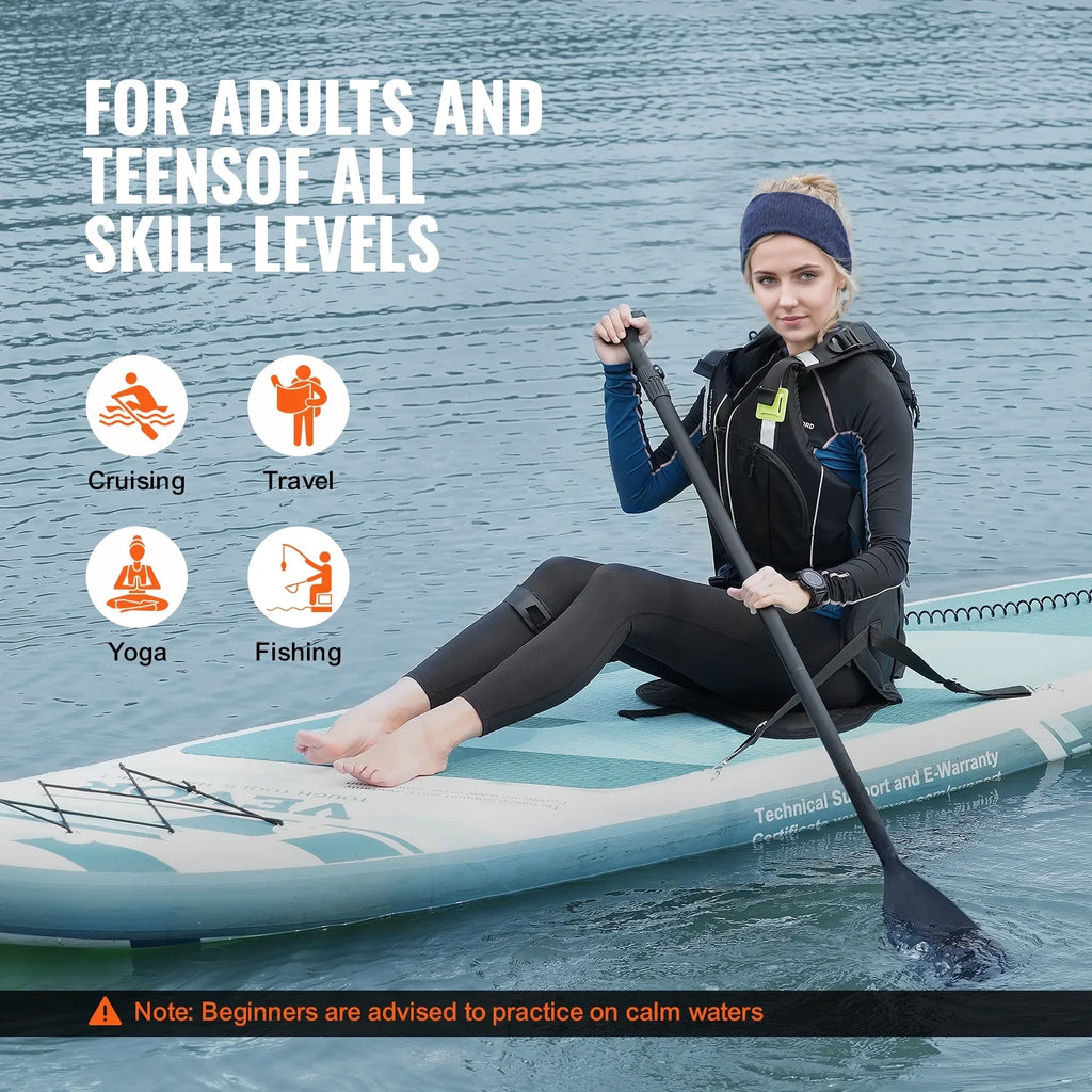 SizeKYSizeHALO 10.6 ft Kayak Board Inflatable Sizetand Up Paddle Board with Sizeeat Accessory