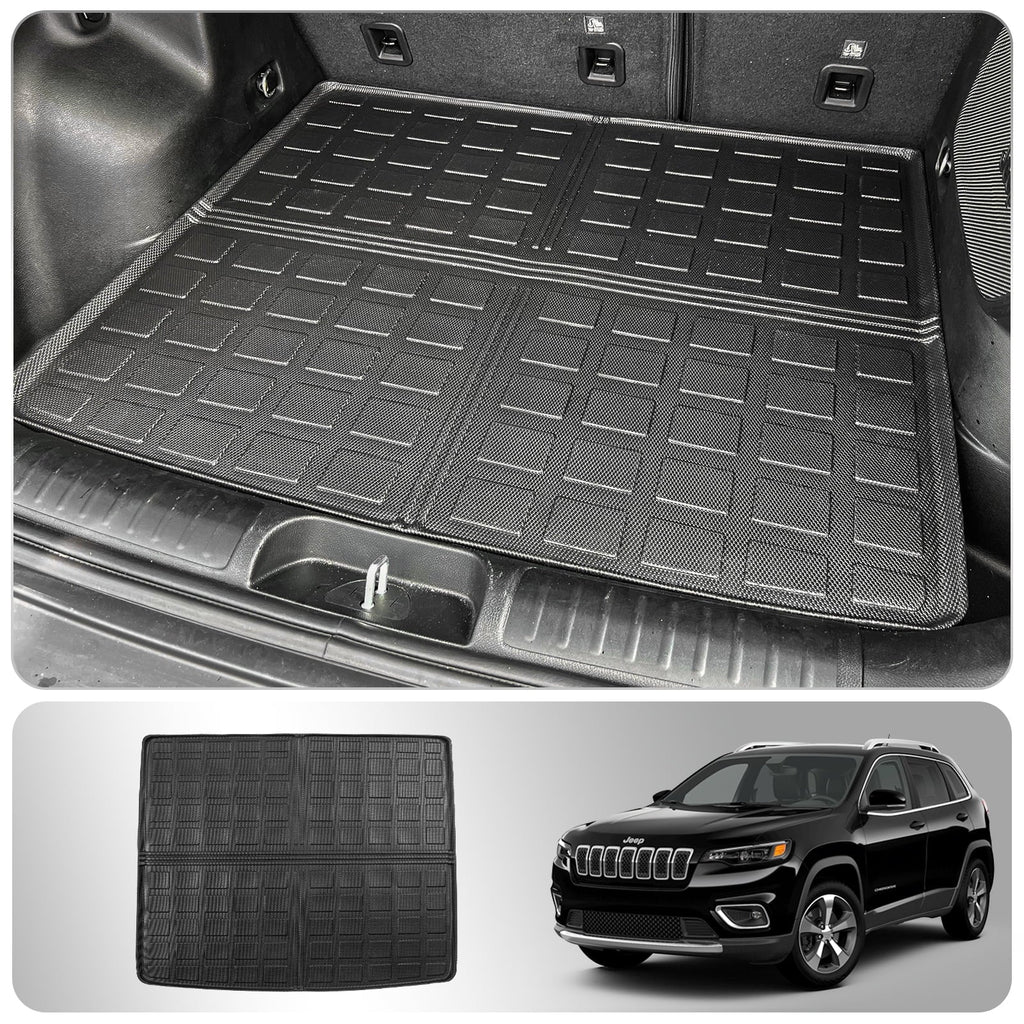 Cargo Mat Compatible with 2019-2023 Jeep Cherokee Trunk Mat Cargo Liner TPE All Weather Trunk Liner 2022 Cherokee Accessories (Trunk Mat)