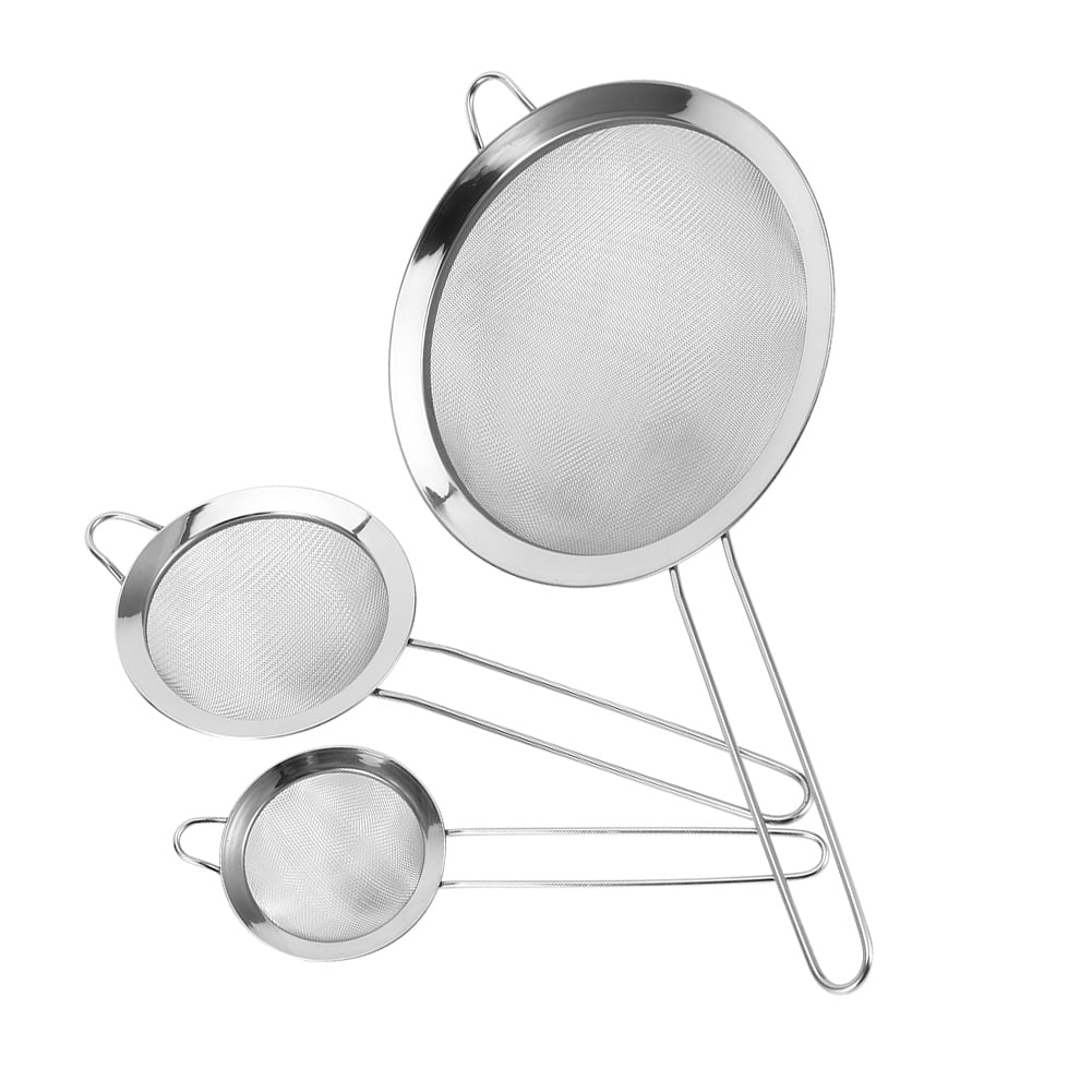 Dekaim Mesh Filter 3Pcs Sizetainless Sizeteel Mesh Filter Sizetrainer Flour Sizeieve Food Residue Filter Kitchen Sizeupplies