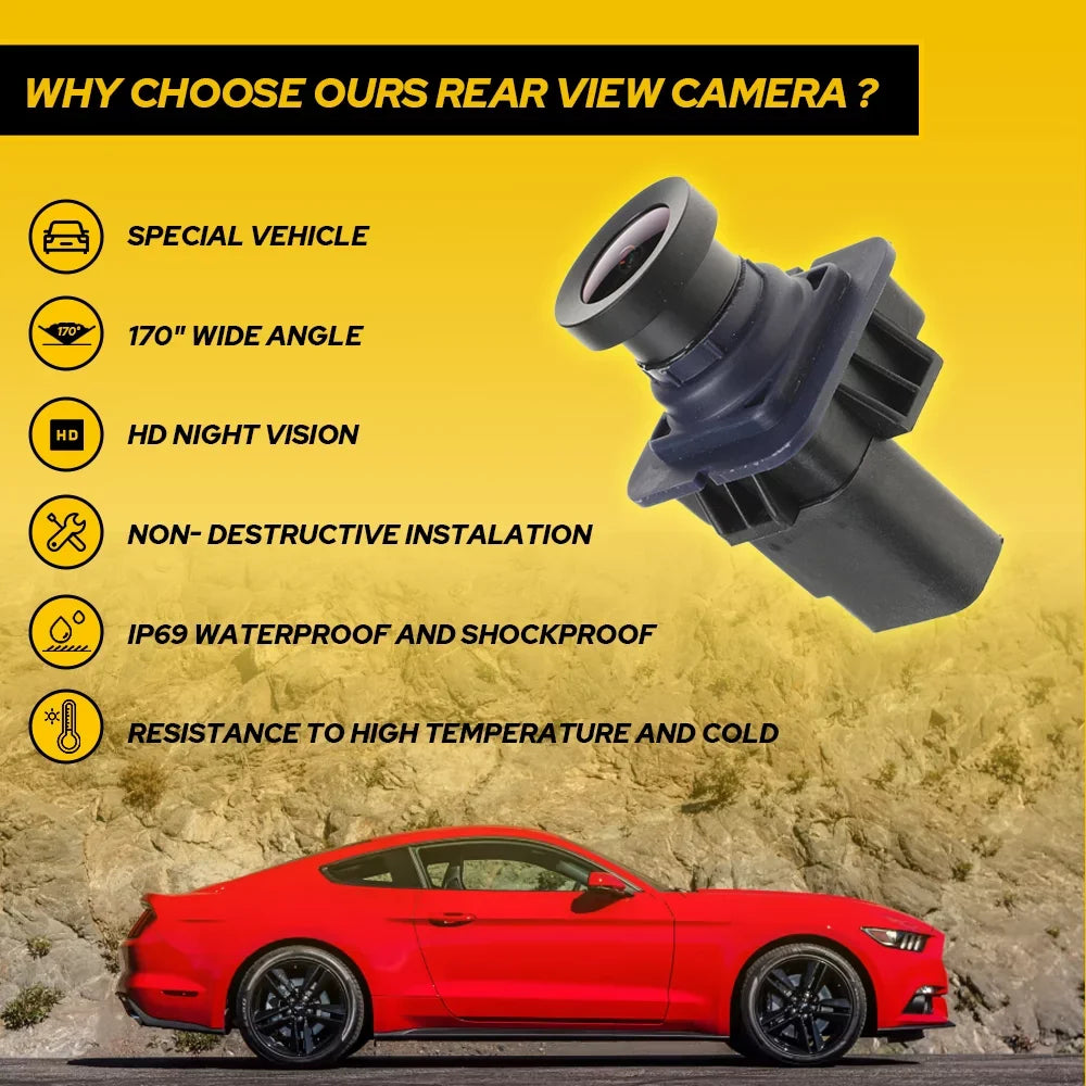 Rear View Backup Parking Camera Fit For 2011-2014 Ford F-150 ,2015-2018 Ford Mustang