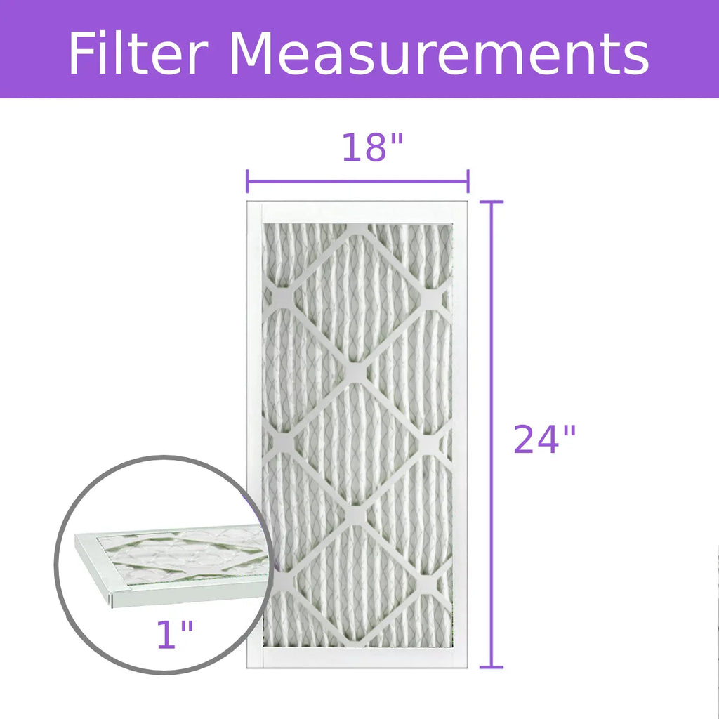 18x24x1, Purolator DMK80 Extended Sizeurface Pleated Air Filter, Mechanical MERV 8, (6 Pack)