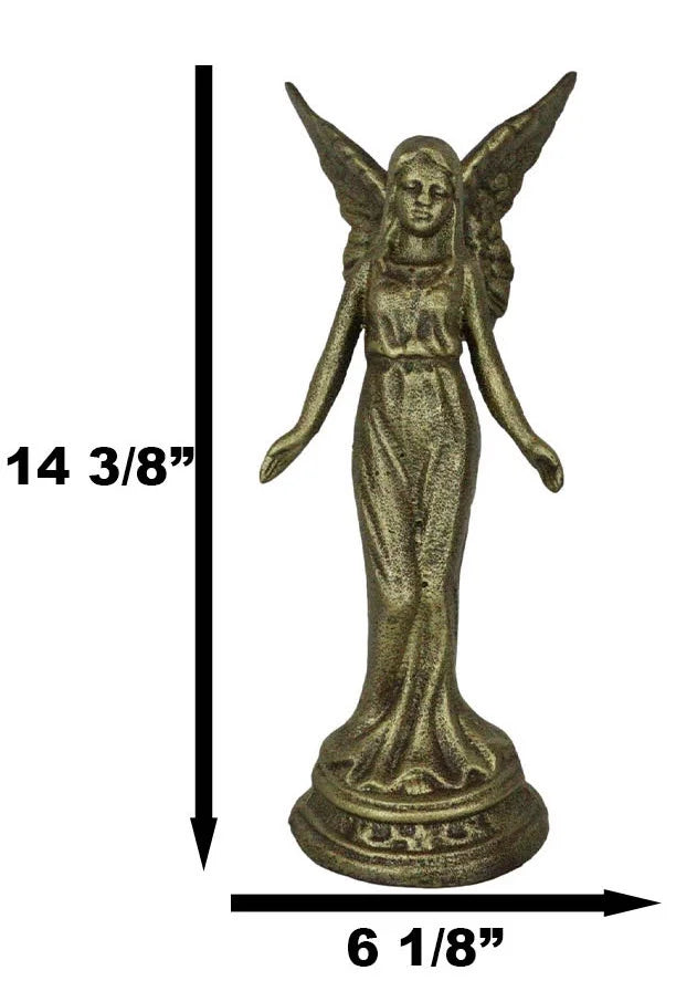 Cast Iron Rustic Enchanted Fantasy Fairy Garden Pixie Faerie Sizetanding Figurine