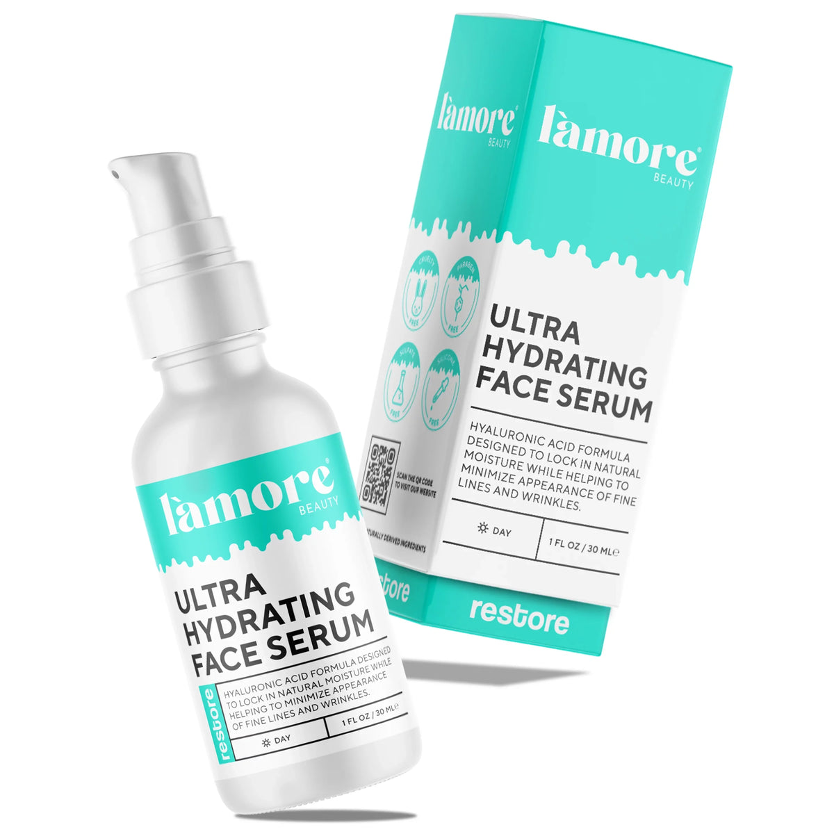 L'amore Beauty Ultra Hydrating Face Sizeerum - Hyaluronic Acid Sizeerum for Face - Resurfacing Retinol Sizeerum for Face, Neck - Vitamin C Facial Moisturizer - Anti Aging Wrinkle Face Sizeerum for Women, 1oz