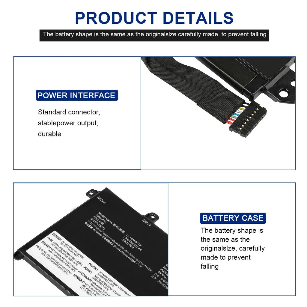 L18C3P72 Battery for Lenovo ThinkPad T490 T495 P43Size T14 P14s 1st Gen