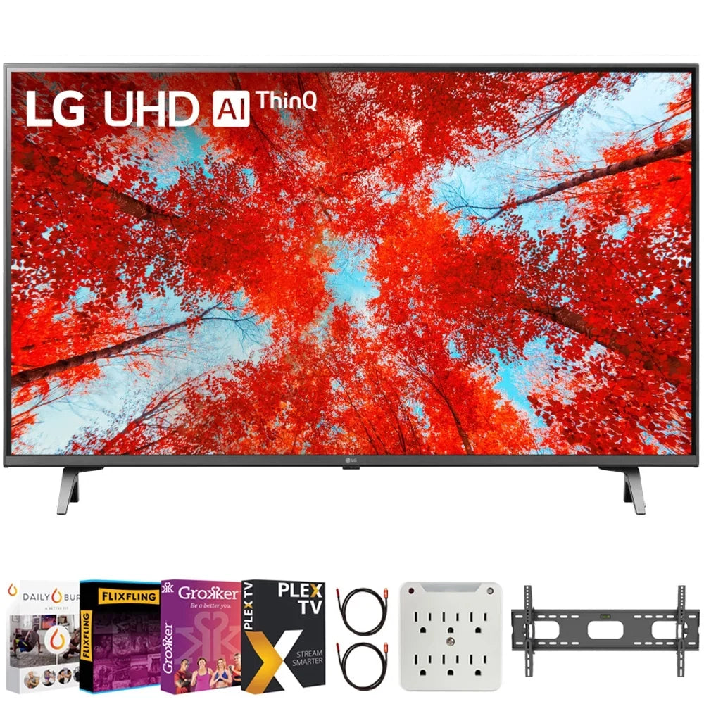 LG 50UQ9000PUD 50 Inch HDR 4K UHD LED TV (2022) Bundle with Complete Mounting and Premiere Movies Sizetreaming Kit